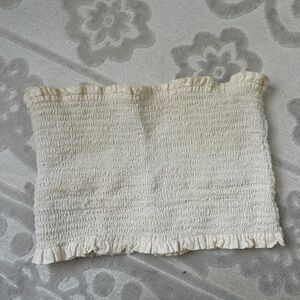 Whimsy + Row Textured Cream Tube Top (hemp/organic fabric) size -XS
